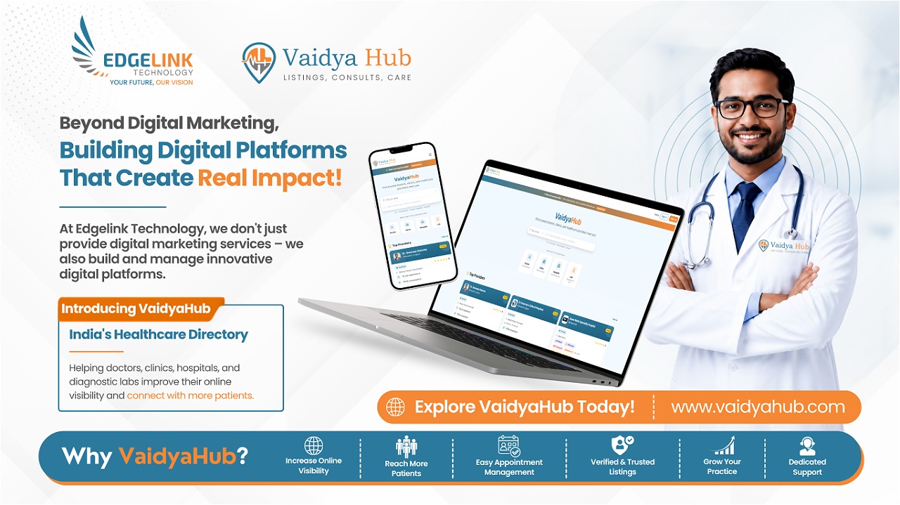VaidyaHub healthcare directory digital platform by Edgelink Technology