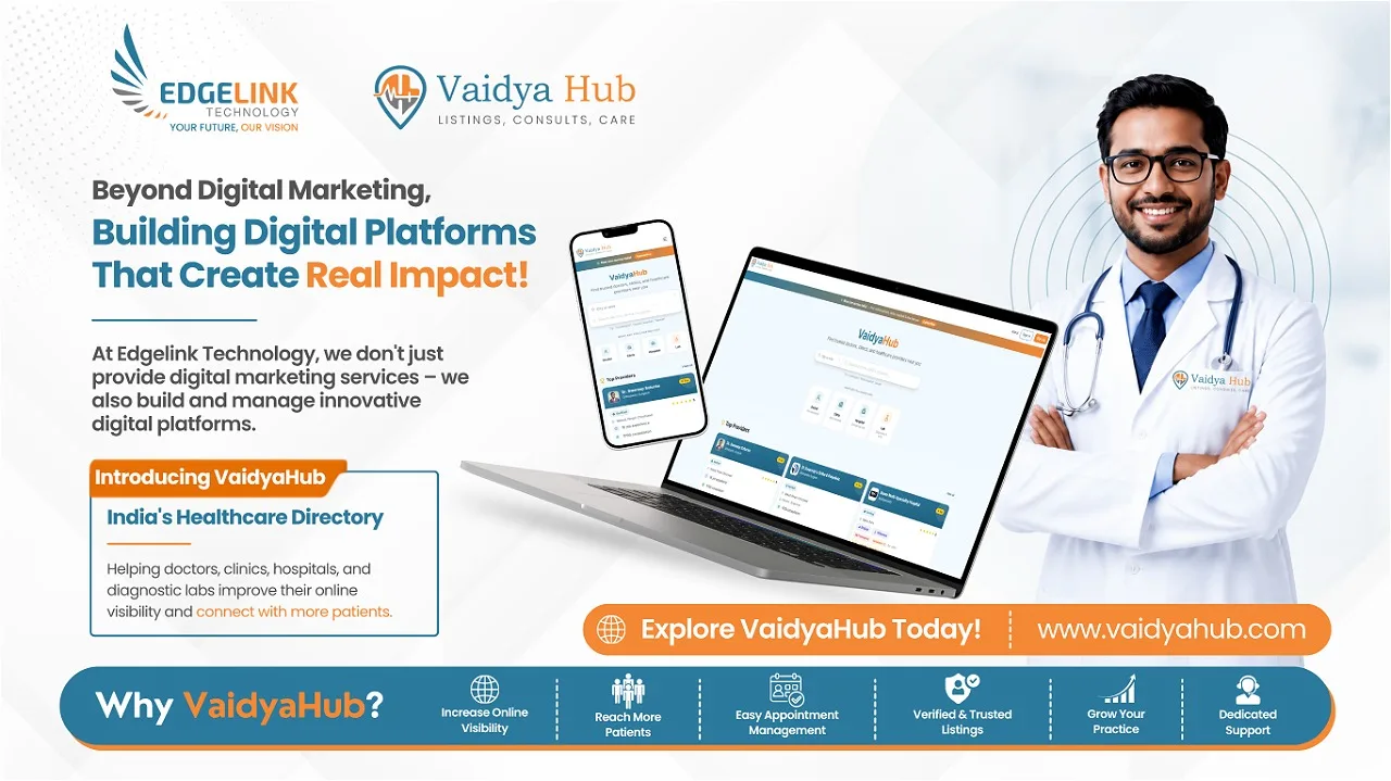 VaidyaHub healthcare directory digital platform by Edgelink Technology