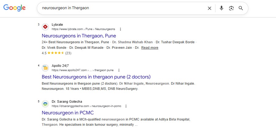 Dr. Sarang Gotecha ranking 1