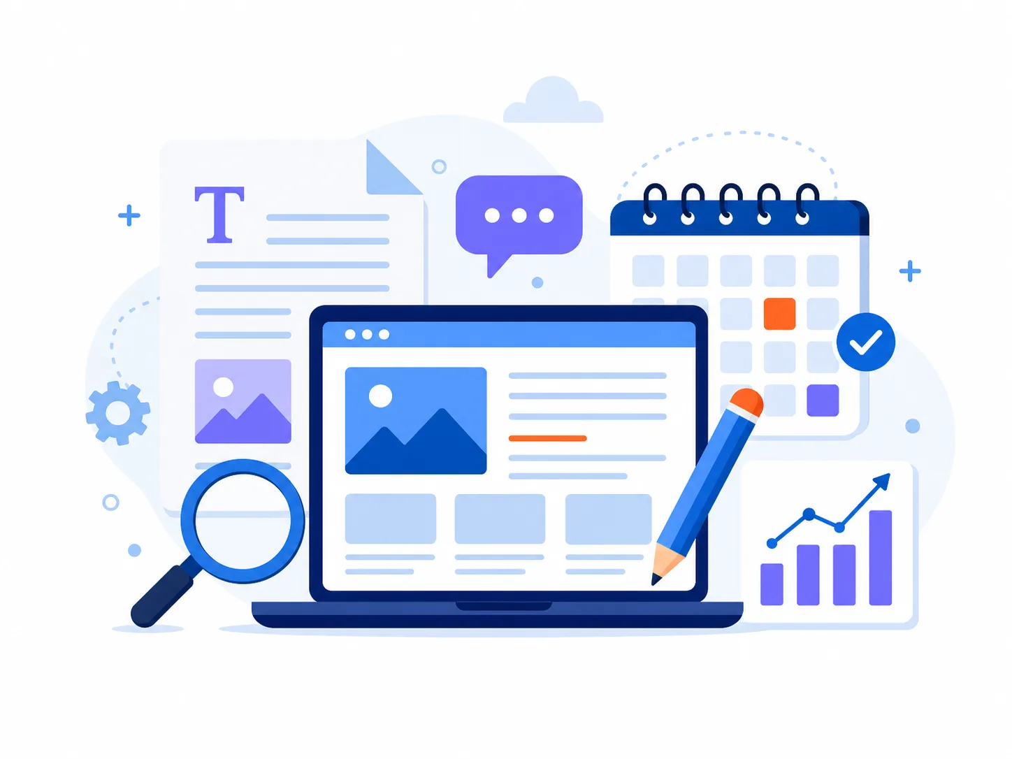 Content marketing strategy illustration