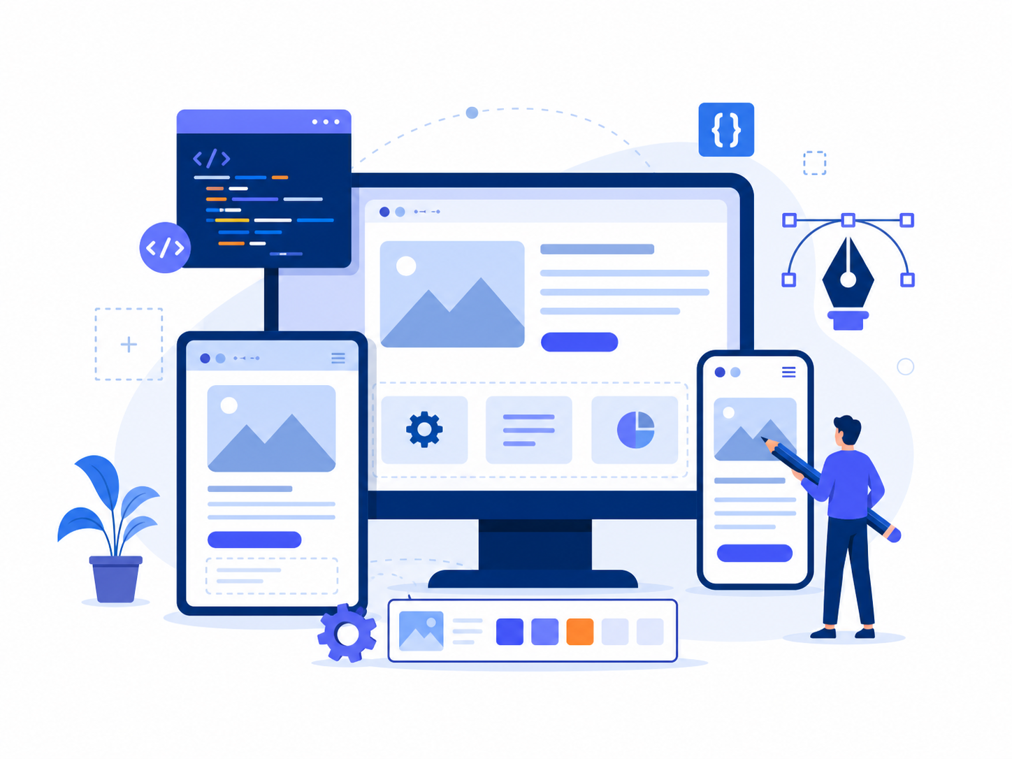 Website Designing and App Development in Punjab illustration